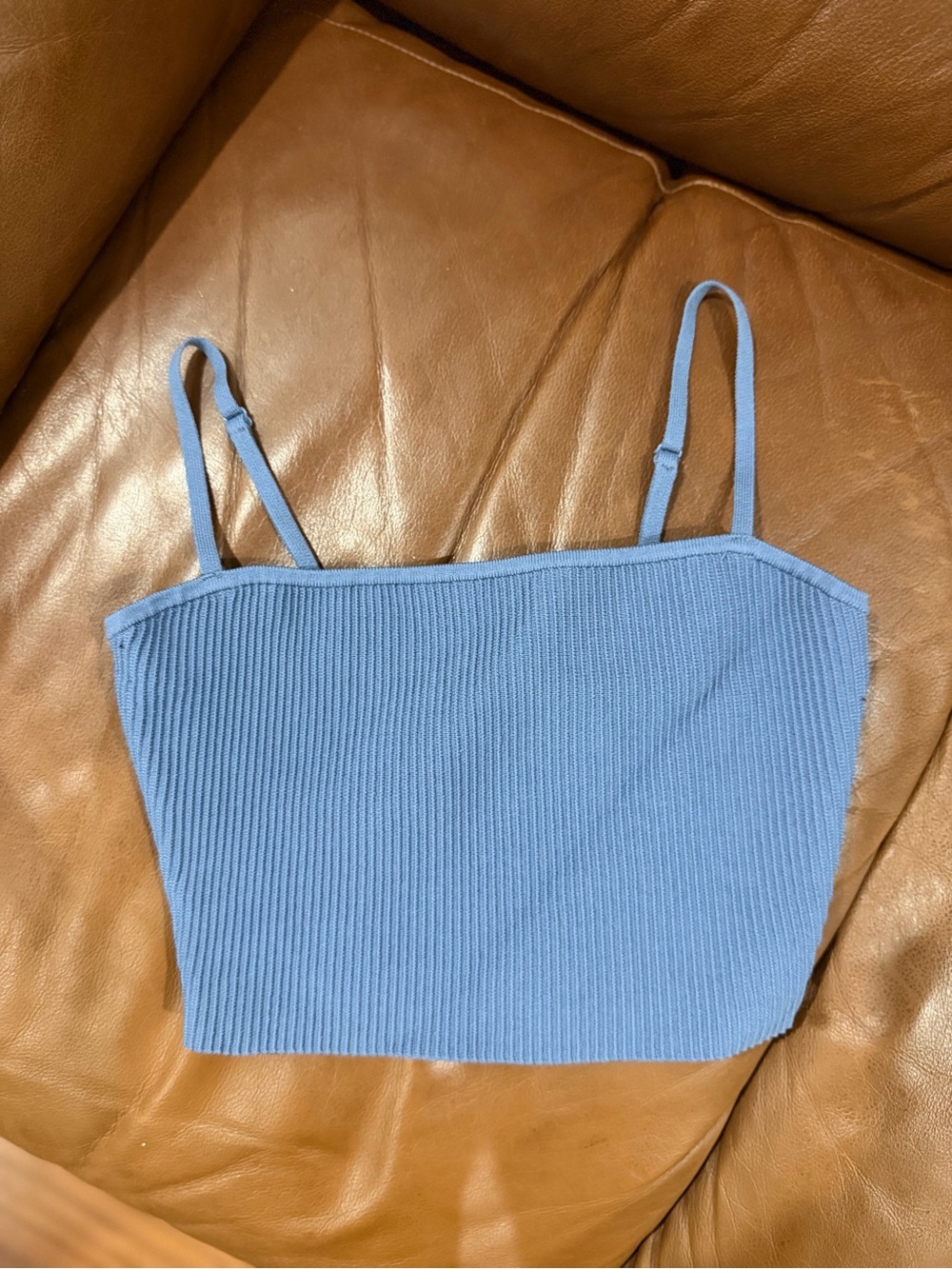 Babaton Ribbed Knit Cropped Camisole, Size S